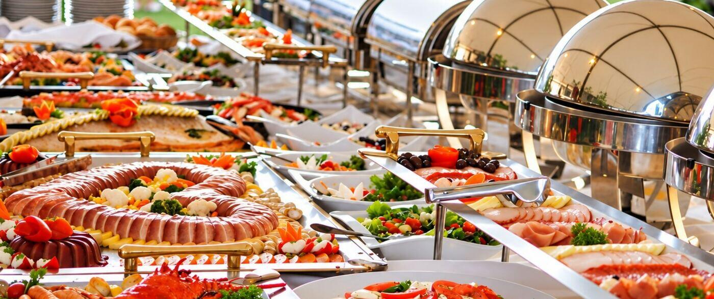 Grand open buffet set up by Miatec catering