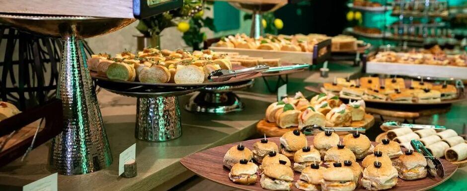 Canapés and sweets at an event