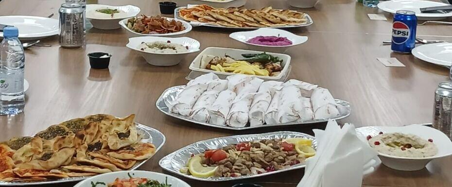 Mezze and grills served at a corporate event